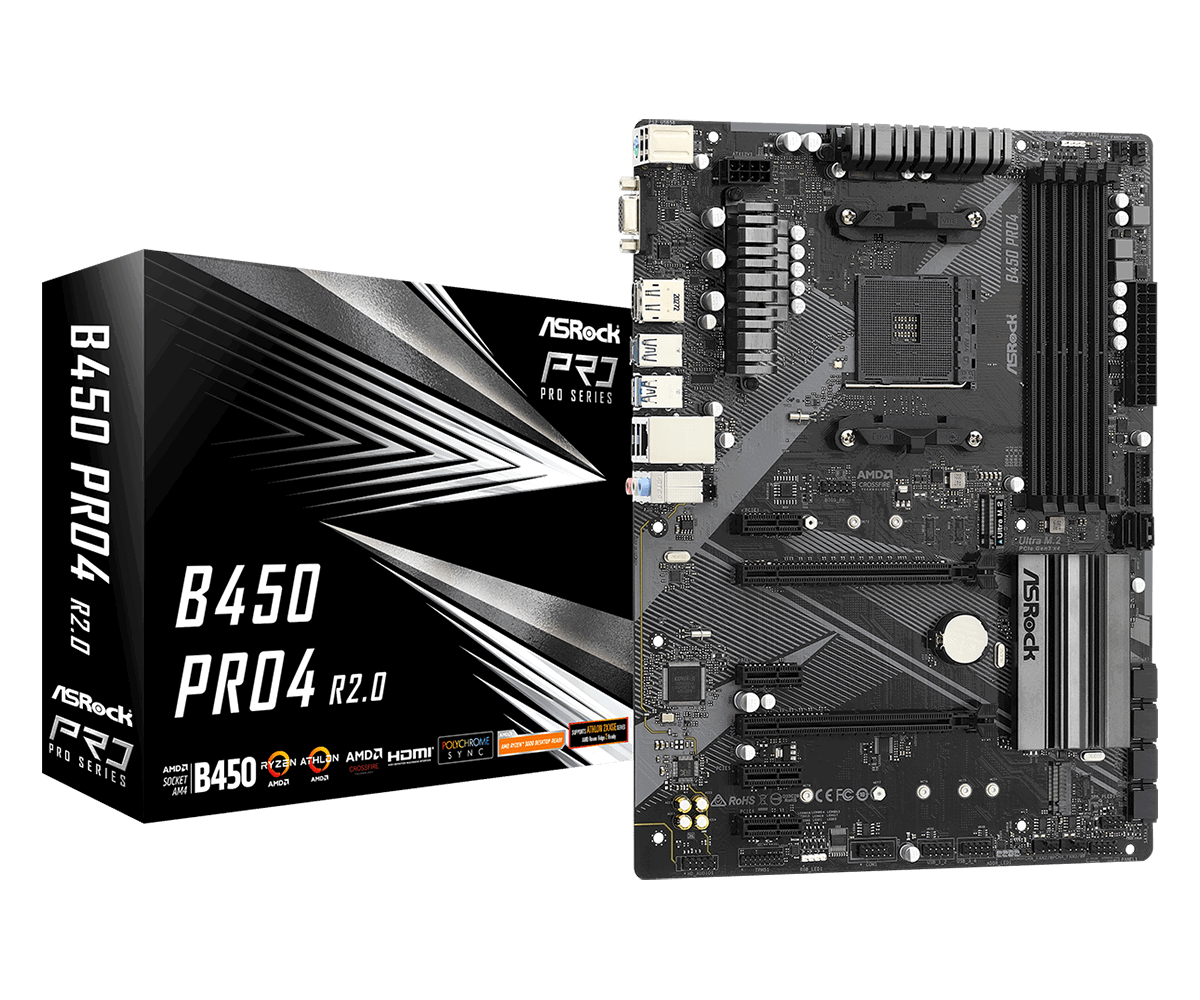 ASRock B450 PRO4 R2.0 / AM4