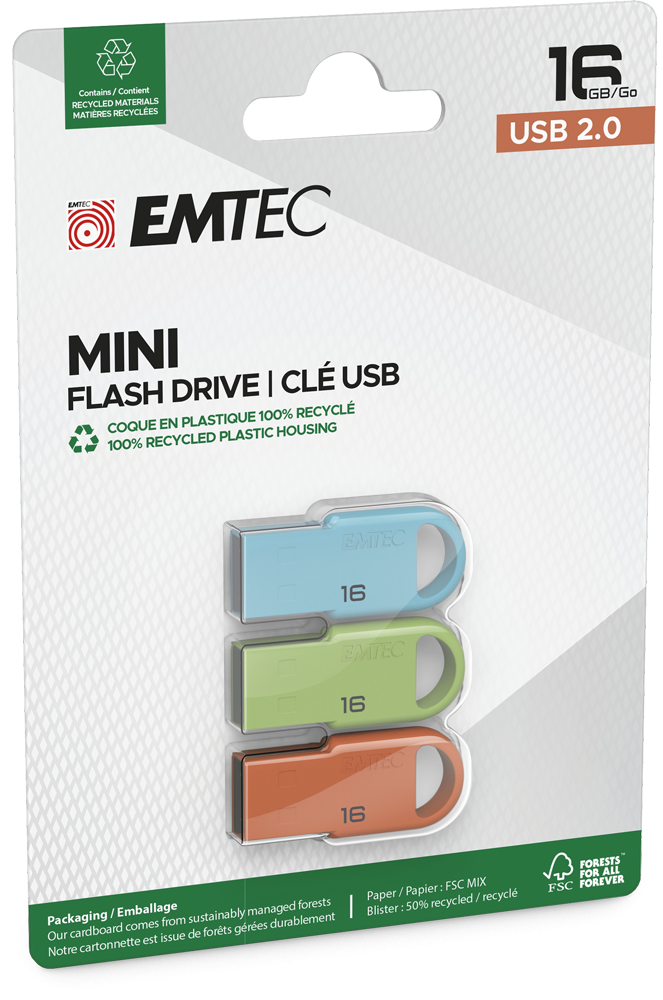 3PCS X 16GB EMTEC D250 MINI